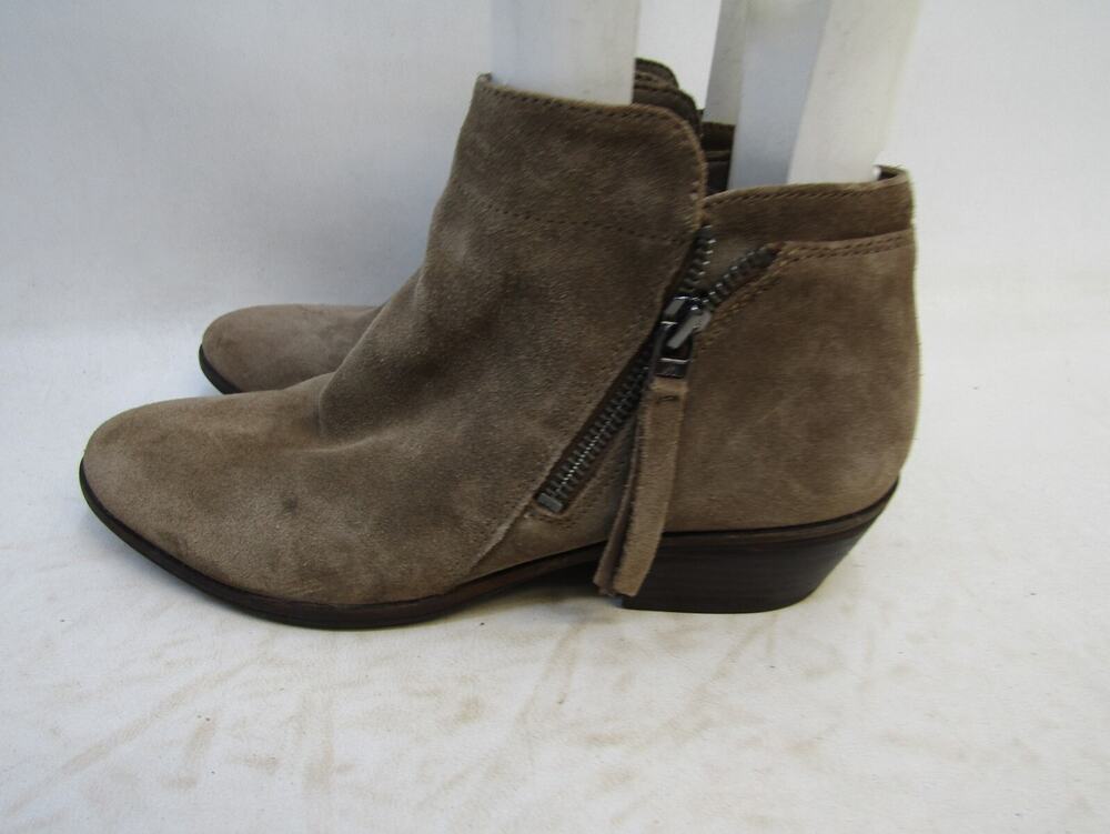 Sam Edelman Womens Size 8.5 M Brown Suede Zip Ankle Fashion Boots Bootie